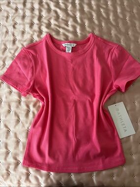 Athleta Ribbed Crewneck Tee in color Cersai